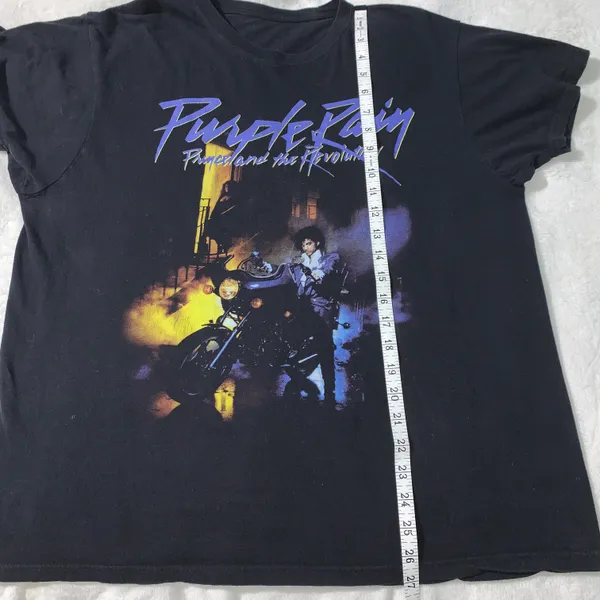 Prince and The Revolution Purple Rain T-Shirt Mens Size L Black - Image 6