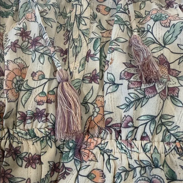 lovestitch Cream Floral Long Sleeve Maxi Dress size M - Image 7