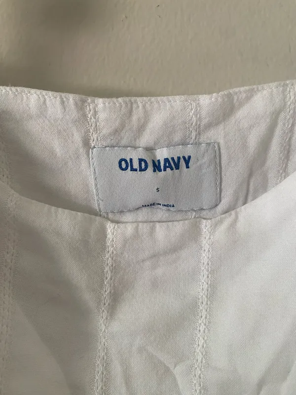 Old Navy White Tie-Shoulder Cotton Camisole - Image 3
