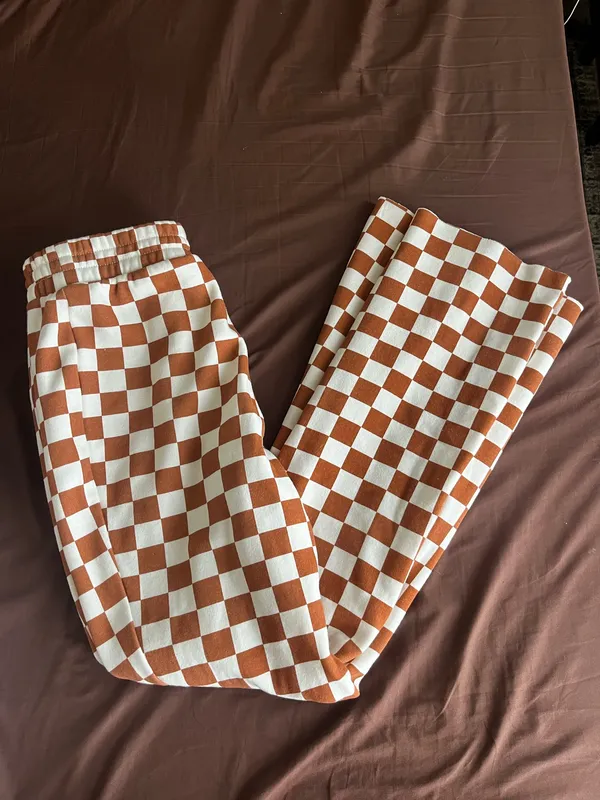 Grayson Threads Orange and white checkered pants - Image 2