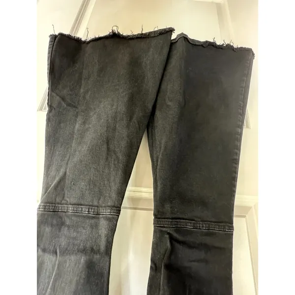 Hammer Jeans Black Super Flare High WAisted Women's Juniors Sz 1 - Image 4