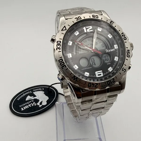 Stauer Compendium Hybrid Chronograph Watch - Oversized Sporty Timepiece - Image 2