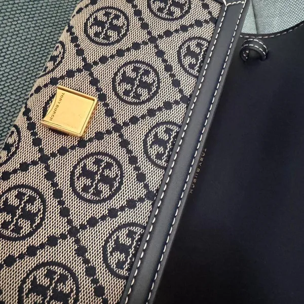 New Tory Burch T Monogram Jacquard Wallet Crossbody Clutch Purse 135846 $348 - Image 3