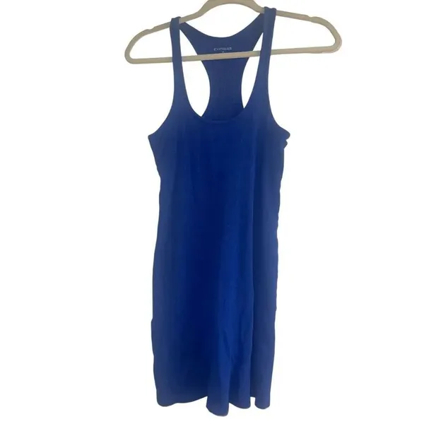✨Express Racerback Ribbed Mini Tank Royal Blue Sz XS Dress✨ - Image 2