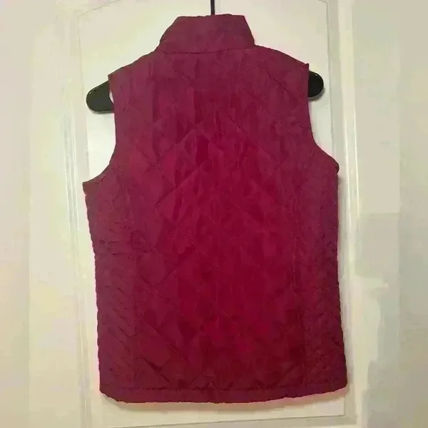 Great Northwest Indigo Burgundy Puffer Vest Size Small. Quilted - Image 3