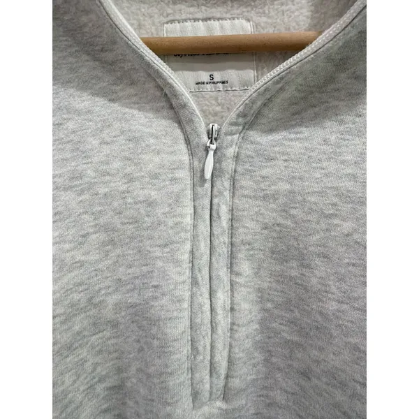 Abercrombie & Fitch Soft AF Max Essentials Grey‎ Quarter Zip Sweatshirt Womens S - Image 3