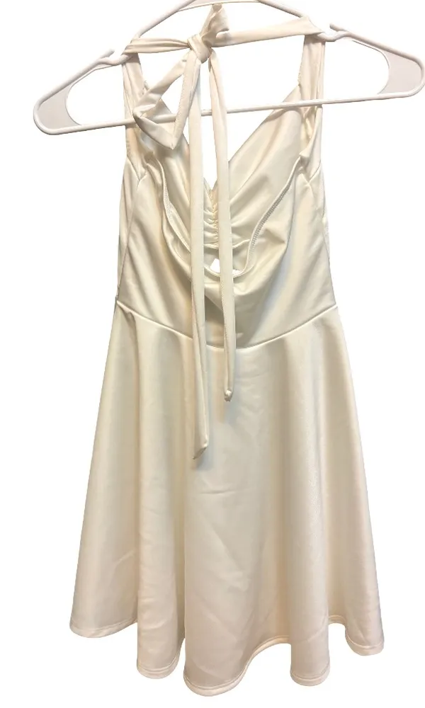 Windsor White Halter Dress - Image 4