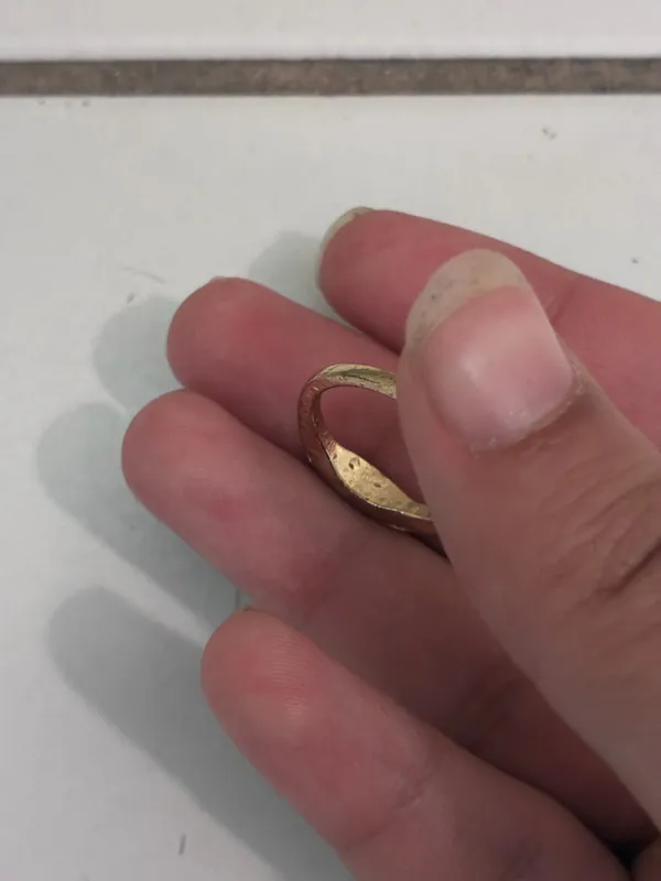 Gold Minimalist Diamond Dome Ring Size none - Image 4