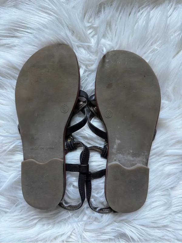 GAP strappy flat sandals Brown Size 6 - Image 4