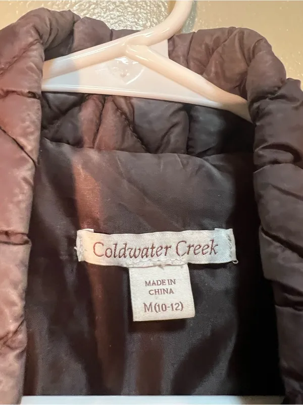 Coldwater Creek Women's Size Medium 10-12 Sleeveless Puffer Vest Chocolate Brown - Image 8
