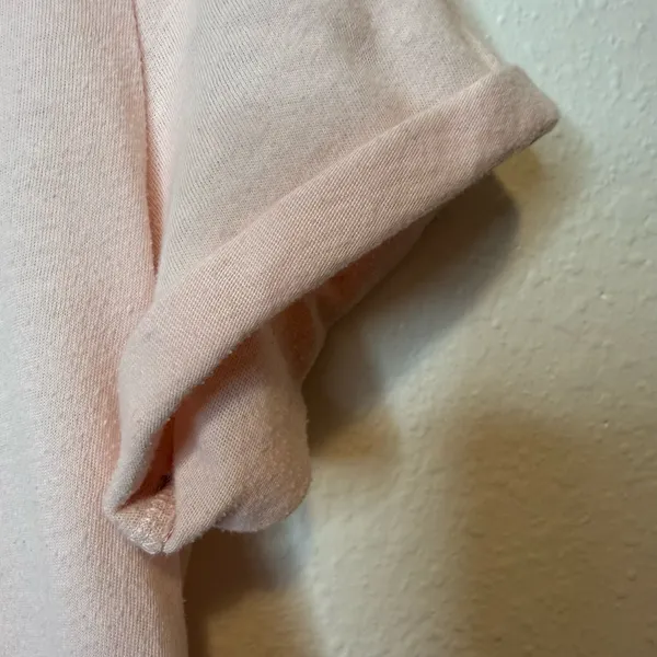 Victoria’s Secret Powder Pink T-shirt With Velour Logo Size Medium - Image 3