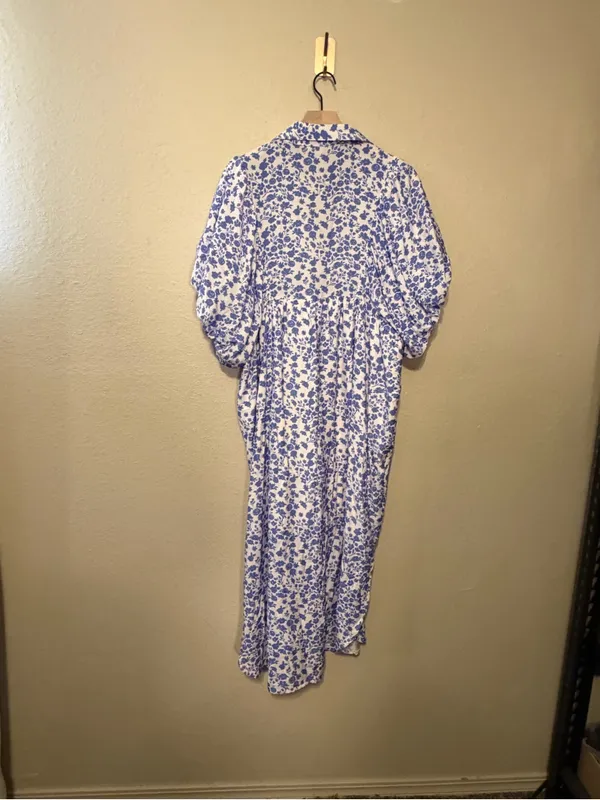ENTRO puff sleeve midi dress Size XL - Image 8