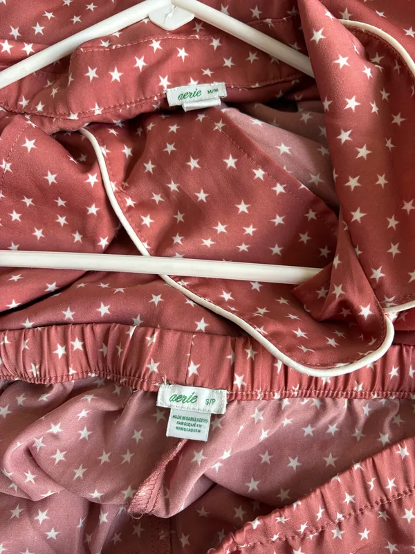 Aerie Silk Pajama Set ‼️Mixed Sizes - shirt (med), shorts (small) - Image 2