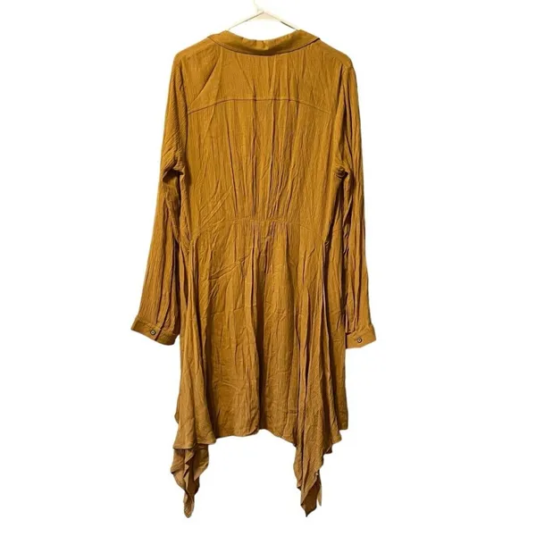 Mystree‎ Anthropologie Tunic Shark Hem Dress Size Large Boho Peasant Cottagecore - Image 2
