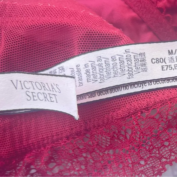 Victorias Secret red lace bralette - Image 6