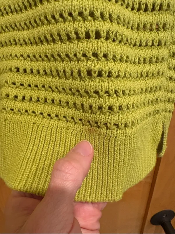 Abercrombie & Fitch Open-Knit Tank Top in Lime‎ Green size medium - Image 5