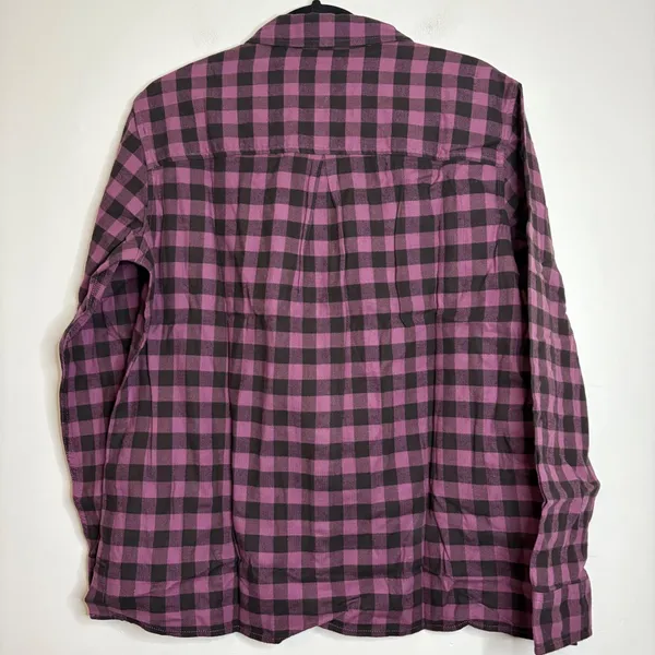 Carhartt Rugged Flex Womens Plaid Flannel Shirt Loose Fit Purple Medium M‎ - Image 7