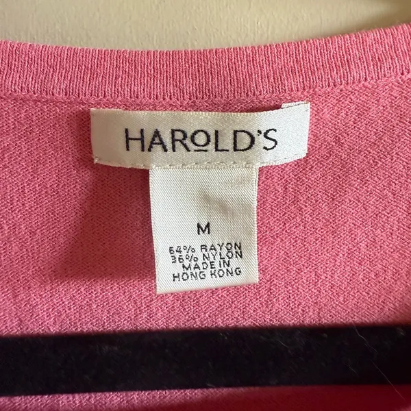 HAROLDS Womens Pink Ribbed Knit Sleeveless Sweater Tank Top Size‎ M - Image 5