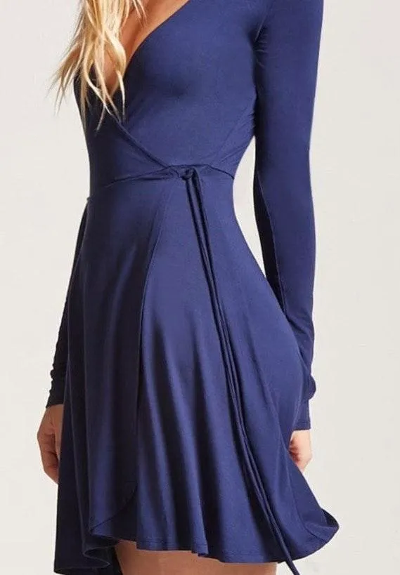 Forever 21 NWOT Blue Wrap Dress - Image 5