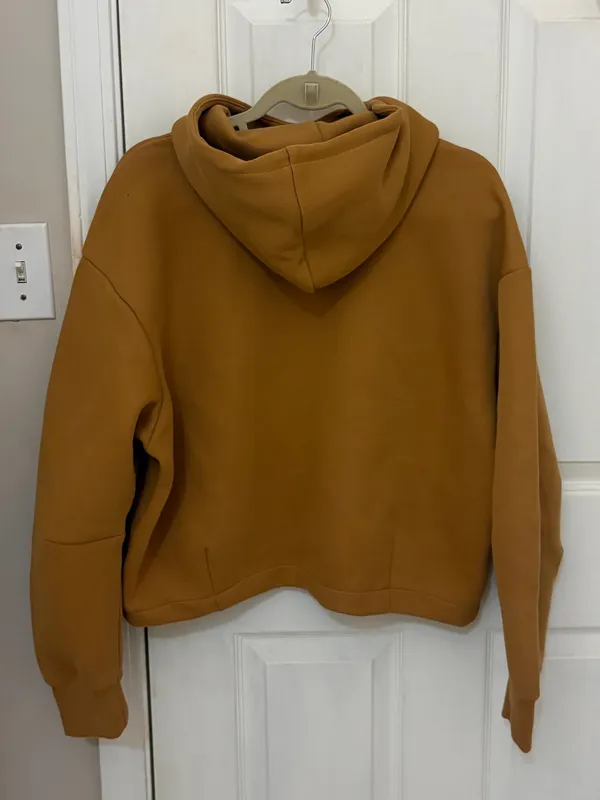 NWT!! Nike Sportswear Tech Fleece Oversized Hoodie in Flax with Black Details - Image 9