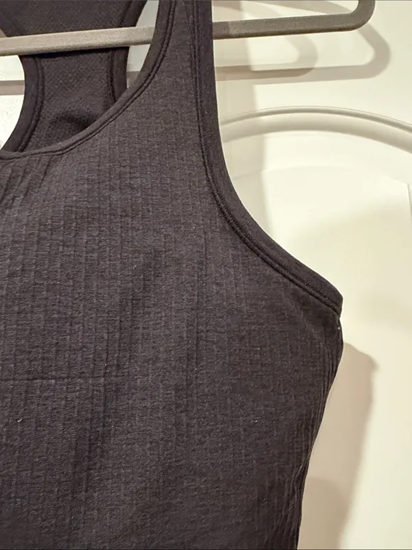 lululemon athletica ebb to street Black‎ Racerback cropped Tank Top 10 - Image 3