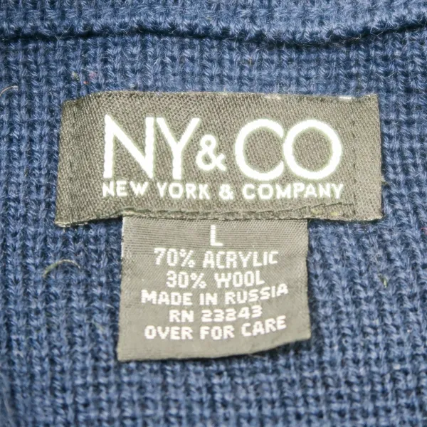Vintage 90s NY & Co Rainbow Quarter Zip Sweater - Image 6