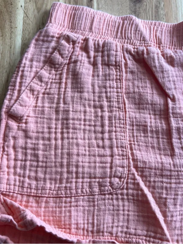 GAP Peach Gauze Shorts Women’s Large Elastic Waist Cotton Summer - Image 2