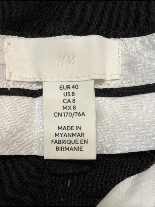 H&M Women's Tailored Straight-Leg Dress Pants / Career Trousers size 8 - Image 3