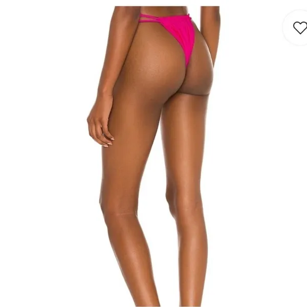 NWT Superdown x Revolve Hazel Bikini Bottom hot pink high waist thong bikini XXS - Image 3