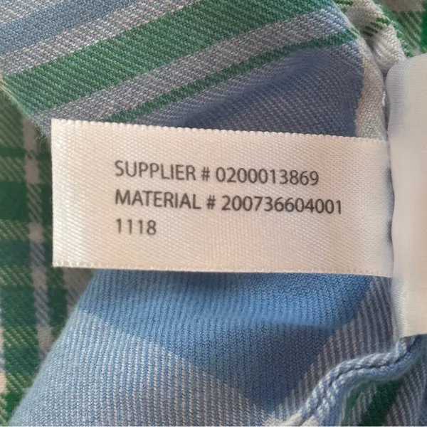 Medium Lauren Ralph Lauren Blue Green Brushed Cotton Button-Down Long Sleeve - Image 14