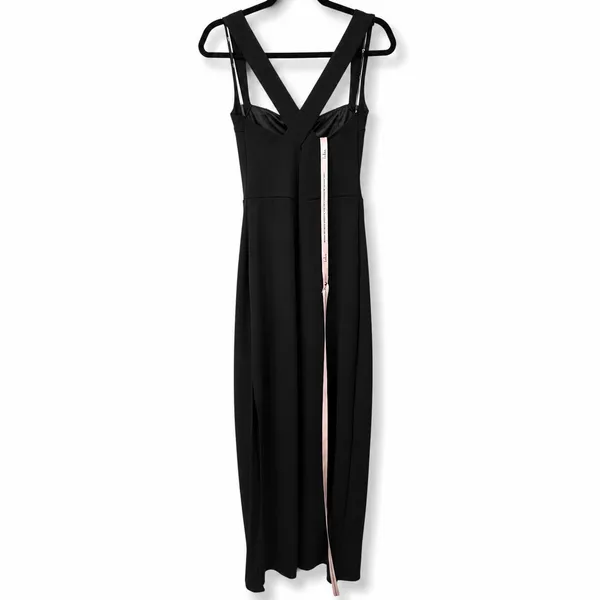 NEW Lulus Glamorous Dedication Black Sleeveless Crisscross Column Maxi Dress - Image 7