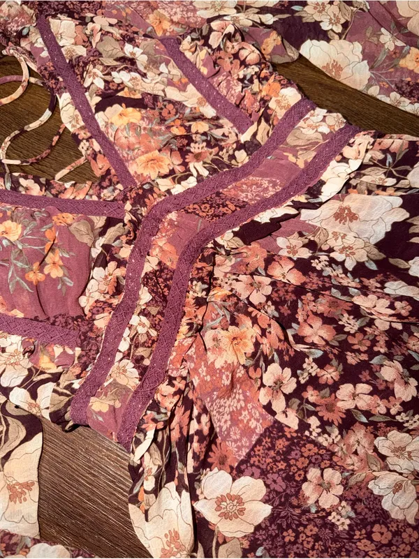 Rare Altar'd State Billy Patchwork Maxi Dress Floral $148 spring summer party - Image 7