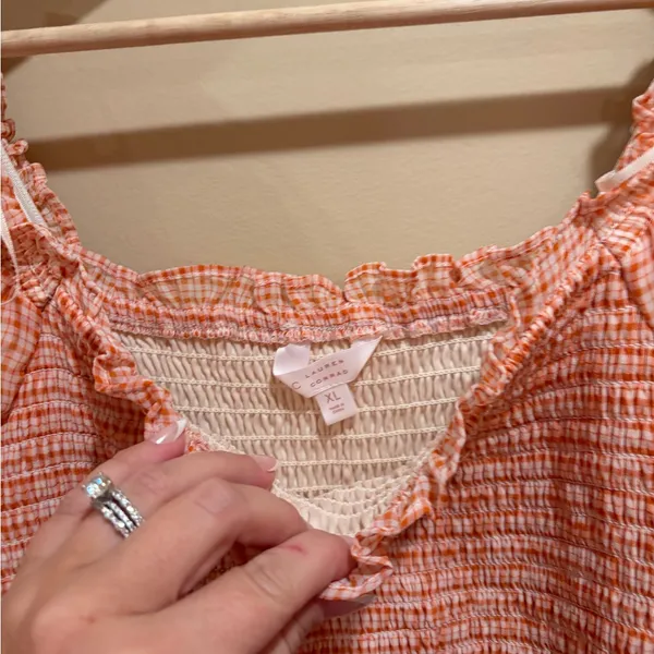 LC Lauren Conrad Puff-Sleeve Smocked Midi size XL - Image 5