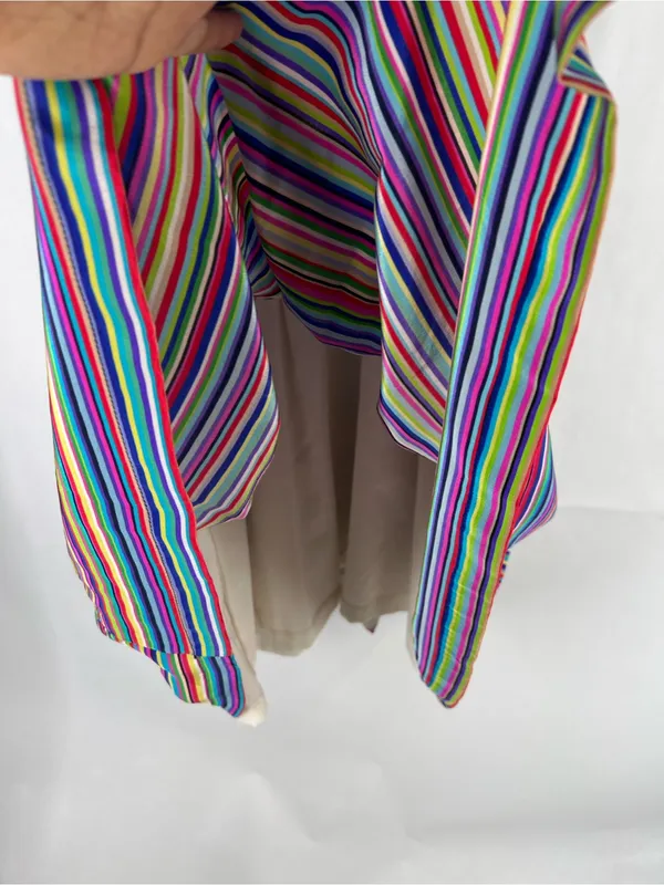 Amanda Uprichard Rainbow Striped Silk Mini Dress Size S - Image 5