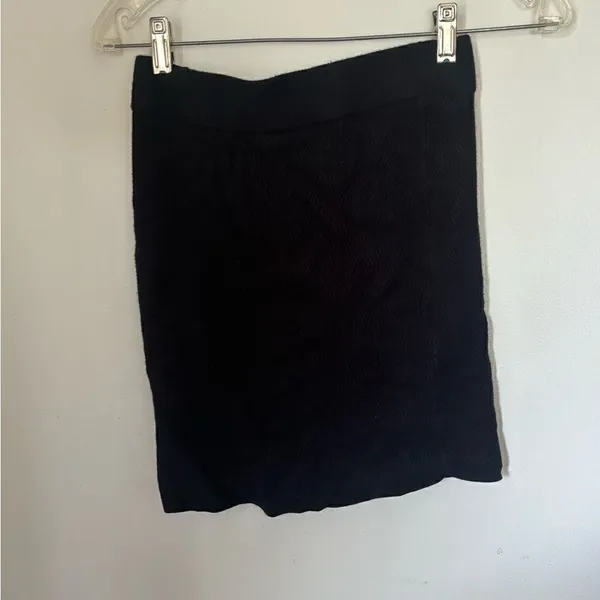 Abercrombie black ribbed pull on elastic waist skirt XS - Image 6