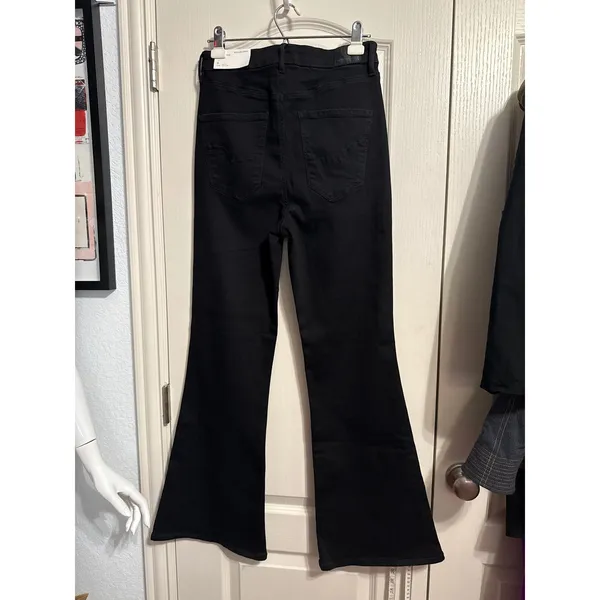 American Eagle Curvy Highest Rise Black Flare Jeans Button Fly Minimalist - Image 3