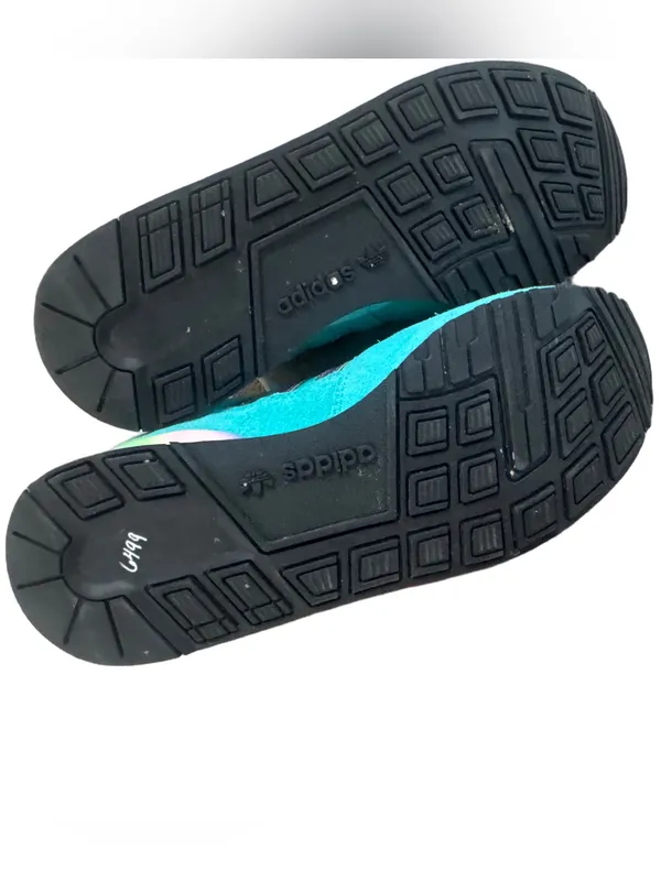 adidas Women's Teal and Purple Retro Running Shoes - Image 5