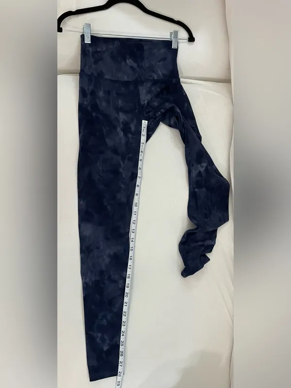 Lululemon Align High Rise 28” Pants Diamond Dye Grey Navy Blue Size 6 Leggings - Image 7