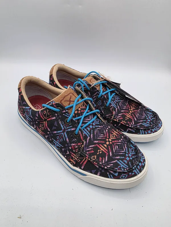 Twisted X Womens Kicks Shoes Loafers Sneakers Womens 7 Black Aztec Southwestern - Image 2