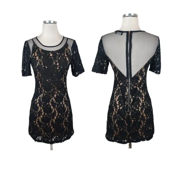 ASTR Cocktail Mini Dress Black Lace Sheer $128-168 MSRP Revolve & Nordstrom - Image 3