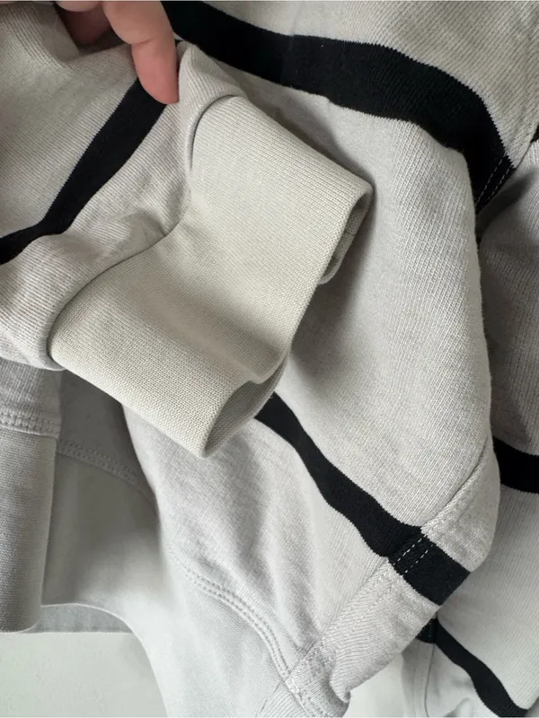 lululemon athletica Gray and Black Striped Cropped Sweatshirt / C46 - Image 3