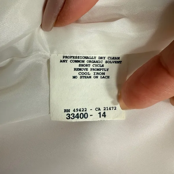 Jessica McClintock Gunne Sax Strapless Bubble Hem Mini Dress Ivory Pink Size 11 - Image 11