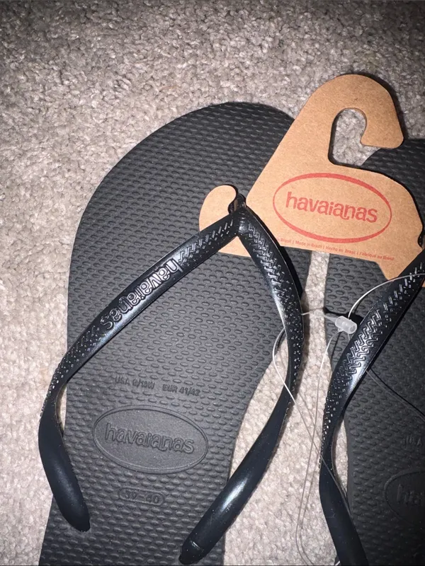 Havaianas Black Women's Flip Flop Sandals size 9/10 new - Image 5