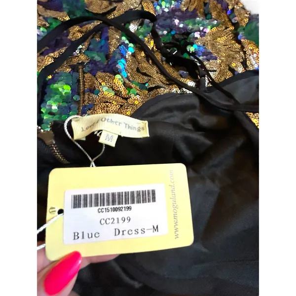 NWT Love and Other Things Multicolor Sequin Dress - Size M - Image 13