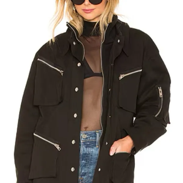 I.AM.GIA x REVOLVE Black‎ Elevara utility zip Jacket size XS - Image 4