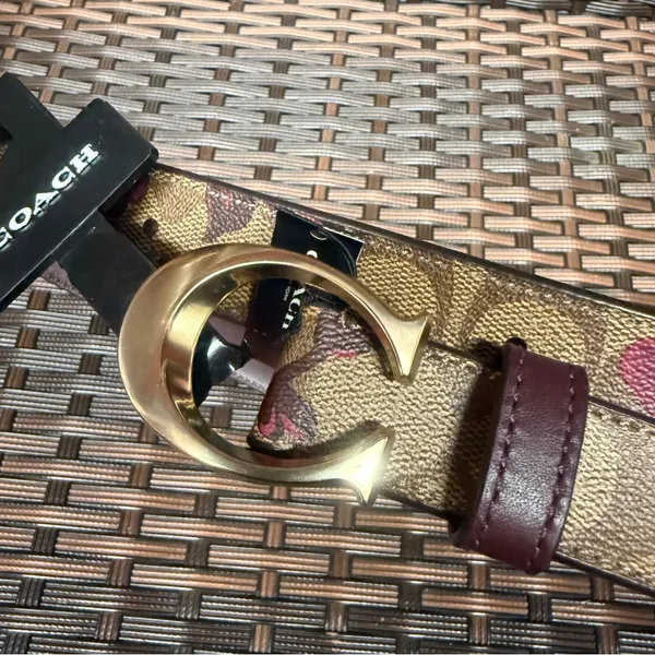 NWT COACH Signature Buckle Belt With Victorian Floral Print, 25 MM f84668 - Image 2