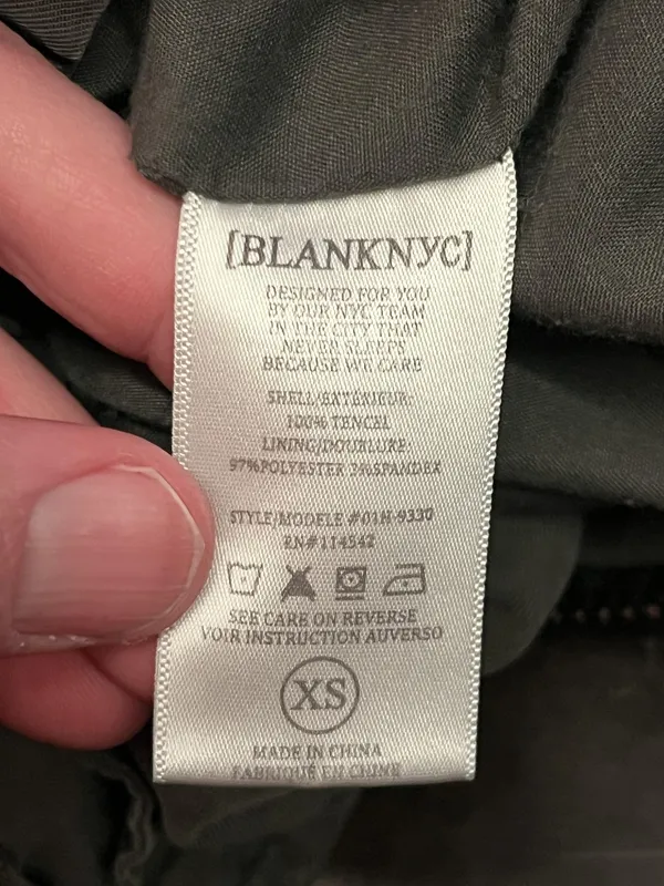 BLANKNYC Jacket Womens XS Green Twill Asymmetrical Zip Moto Biker Lined Utility - Image 11