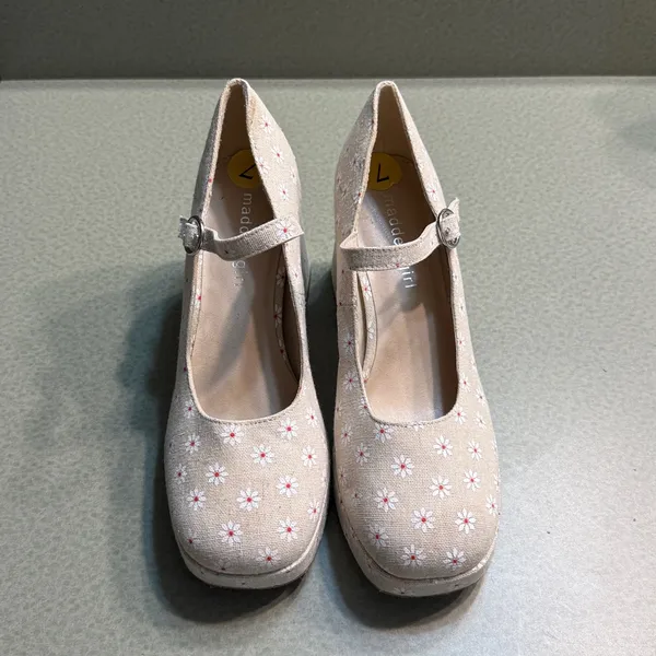 Madden Girl Floral Mary Jane Platform Heels‎ B26 - Image 3