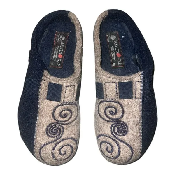 ✨Haflinger Women's Magic Wool Sz 36 Slippers✨ Blue - Image 6