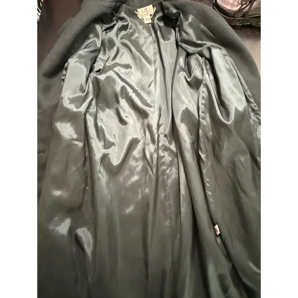 Vintage Worthington Essentials Green Wool Blend Double‎ Breasted Overcoat 14 - Image 6